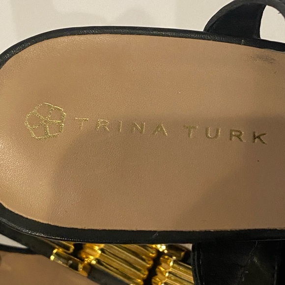 Trina Turk Loyola Slingback Dress Sandals Ultra High Heel Size 9 M Black EUC - Picture 11 of 13